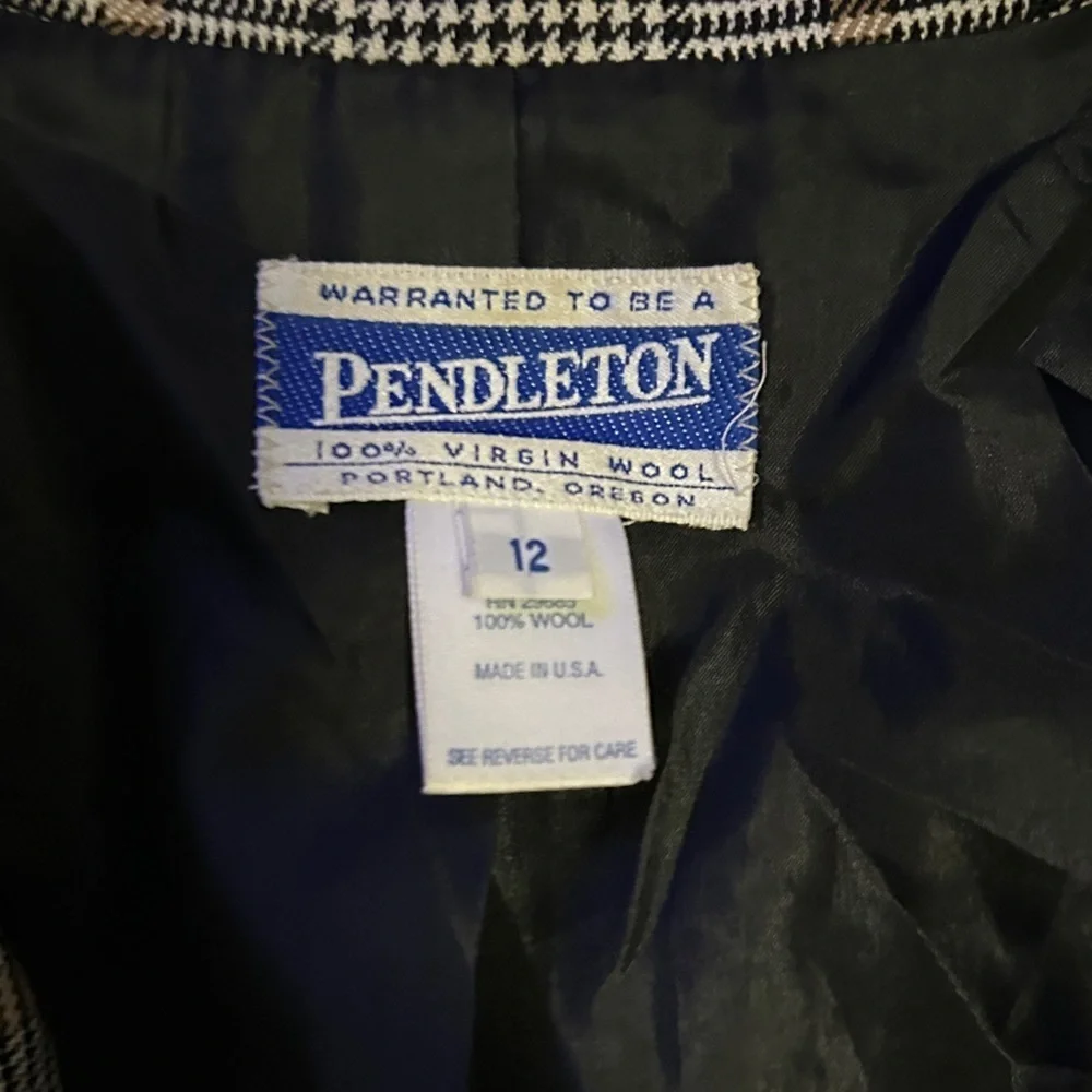 Pendleton VTG WOOL Classic Checkered Blazer
